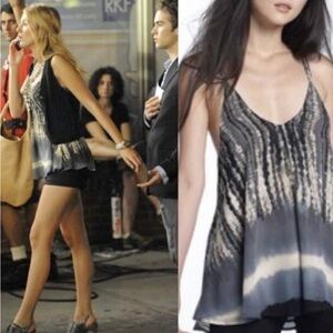 Patterson J. Kincaid Black and Gray Top ASO Serena Van Der Woodsen